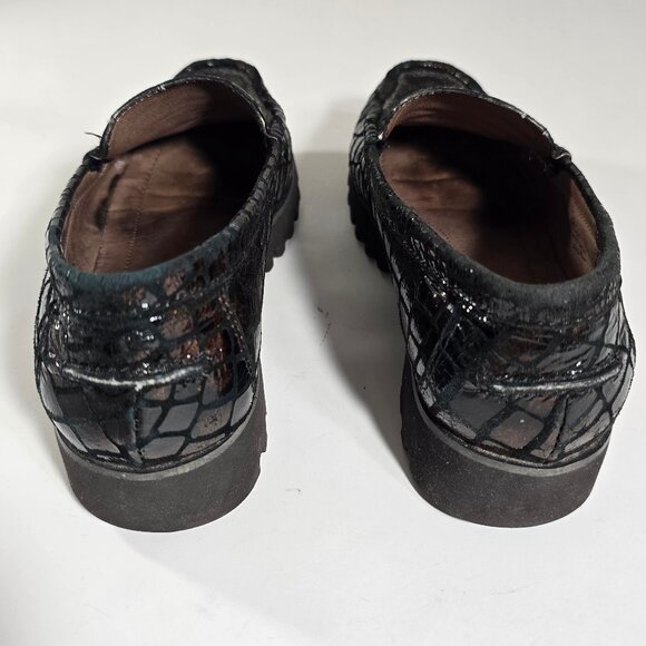 Donald J Pliner Rio 66 Leather Loafer Womans Size 7 M Croc Reptile Snake Slip On - Picture 5 of 13